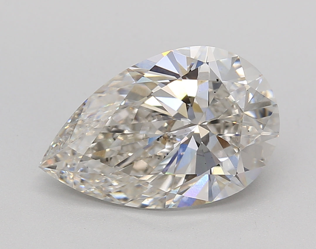 IGI Certified 3.02 ct Pear Cut Lab Grown Diamond H VS2