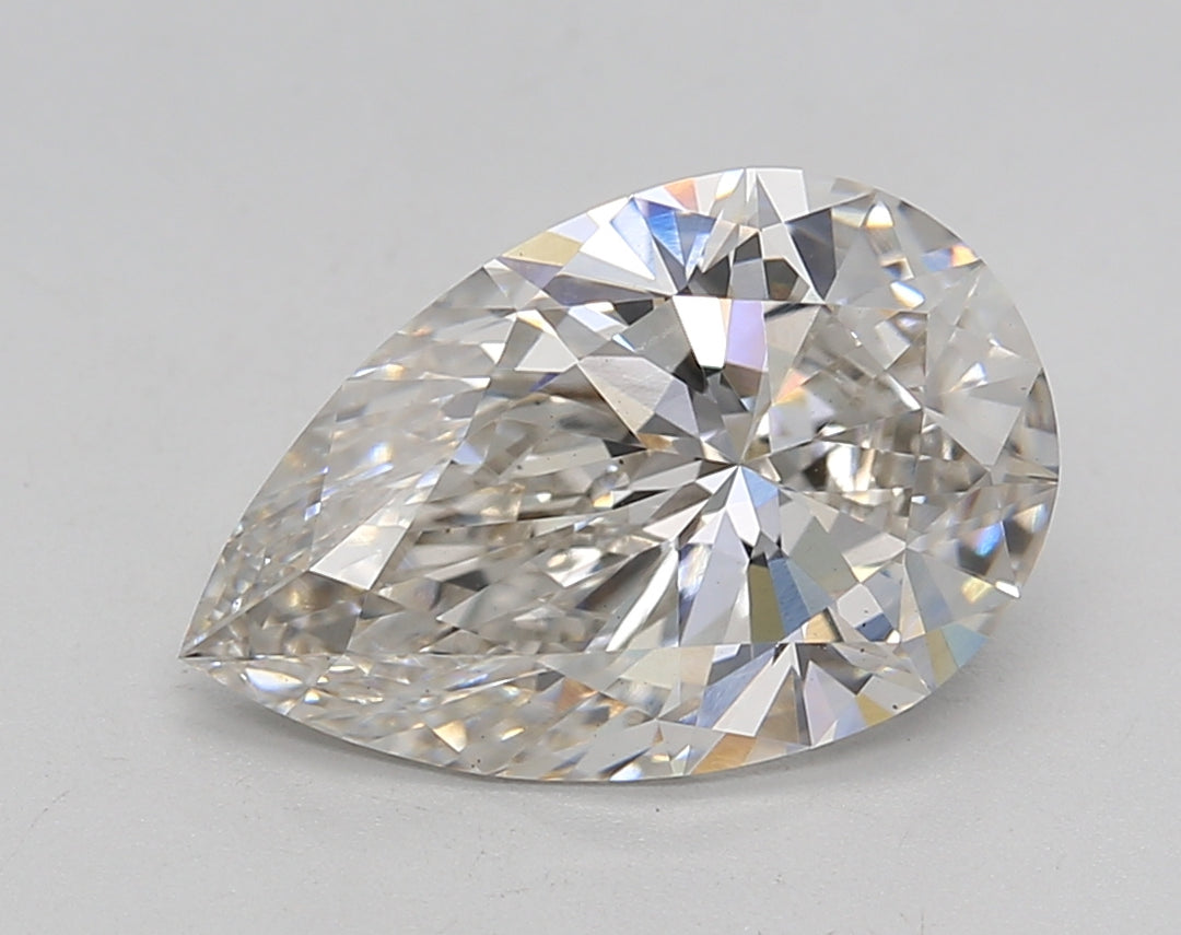 IGI Certified 3.03 ct Pear CVD Lab Grown Diamond H VS1