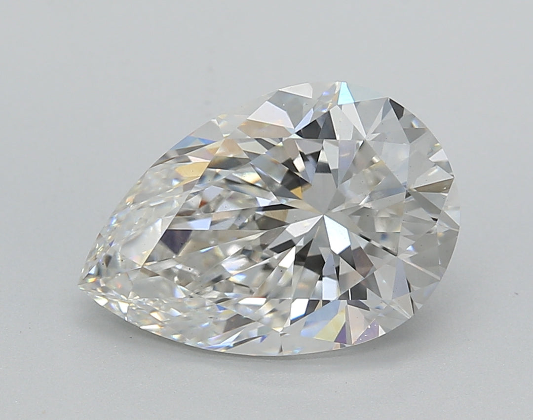 IGI Certified 3.07 ct Pear Cut Lab Grown Diamond G VS2