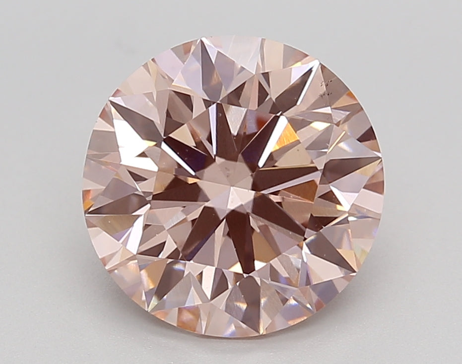 IGI Certified 3.10 CT Round CVD Lab-Grown Diamond – Fancy Intense Pink, VS1 Clarity