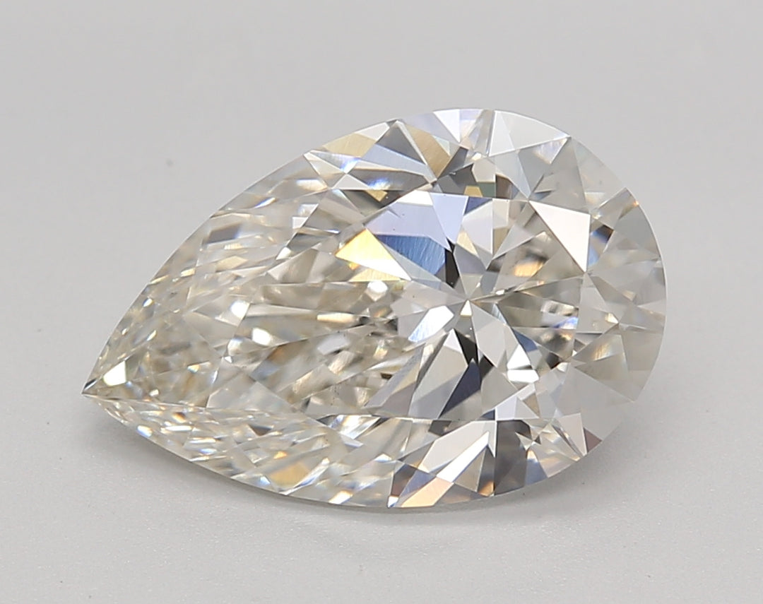 IGI Certified 3.26 ct Pear CVD Lab Grown Diamond H VS1