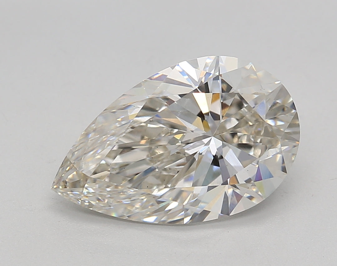 IGI Certified 3.27 ct Pear CVD Lab Grown Diamond H VS1