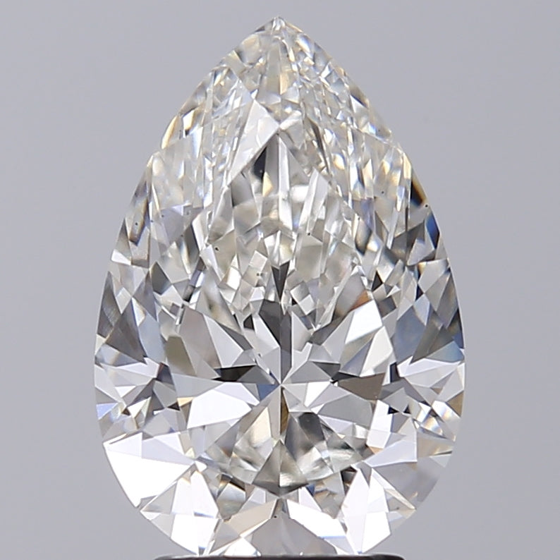 IGI Certified 3.53 ct Pear Cut Lab Grown Diamond H VS2