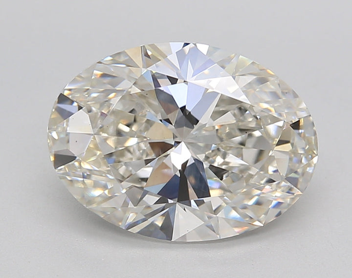 IGI Certified 4.02 CT Oval Cut Lab-Grown Diamond, H Color, VS1 Clarity