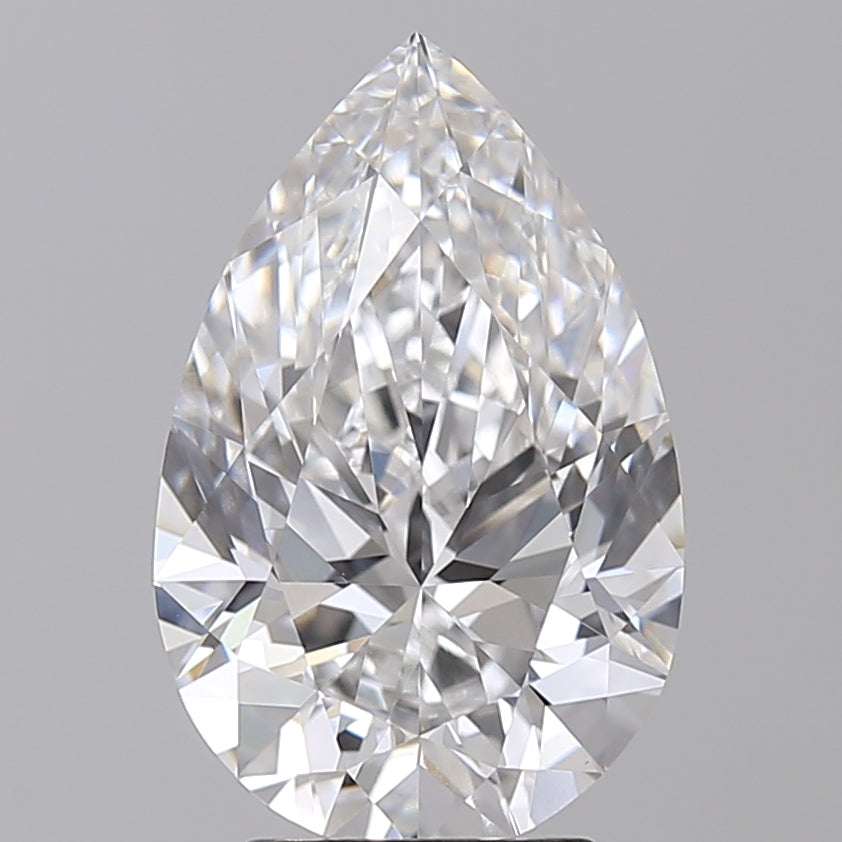 IGI Certified 4.03 CT Pear Cut Lab Grown Diamond - E Color, VVS2 Clarity