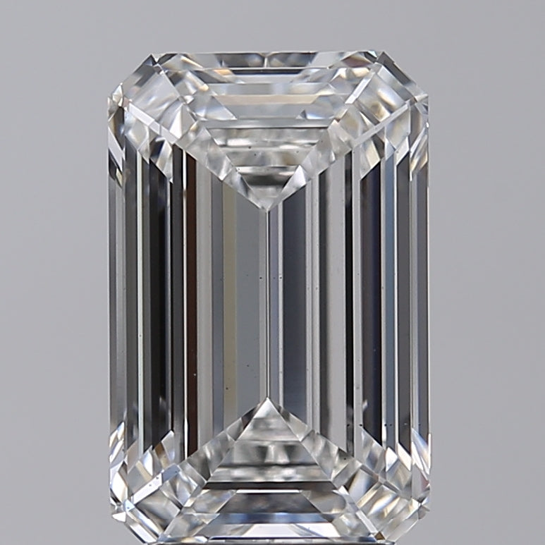 IGI Certified 4.06 CT Emerald Cut Lab Grown Diamond, F Color, VS2 Clarity