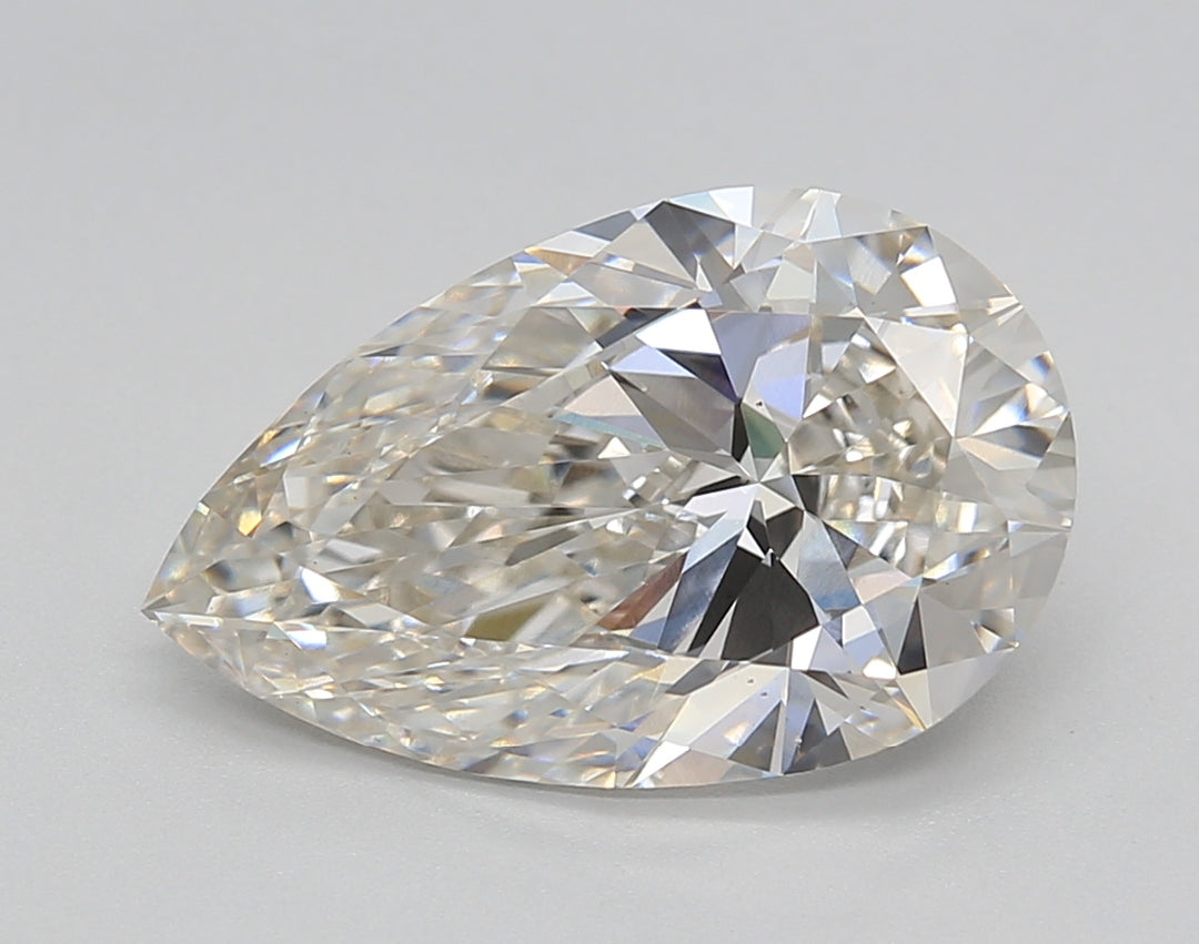 IGI Certified 4.06 ct Pear CVD Lab Grown Diamond H VS1