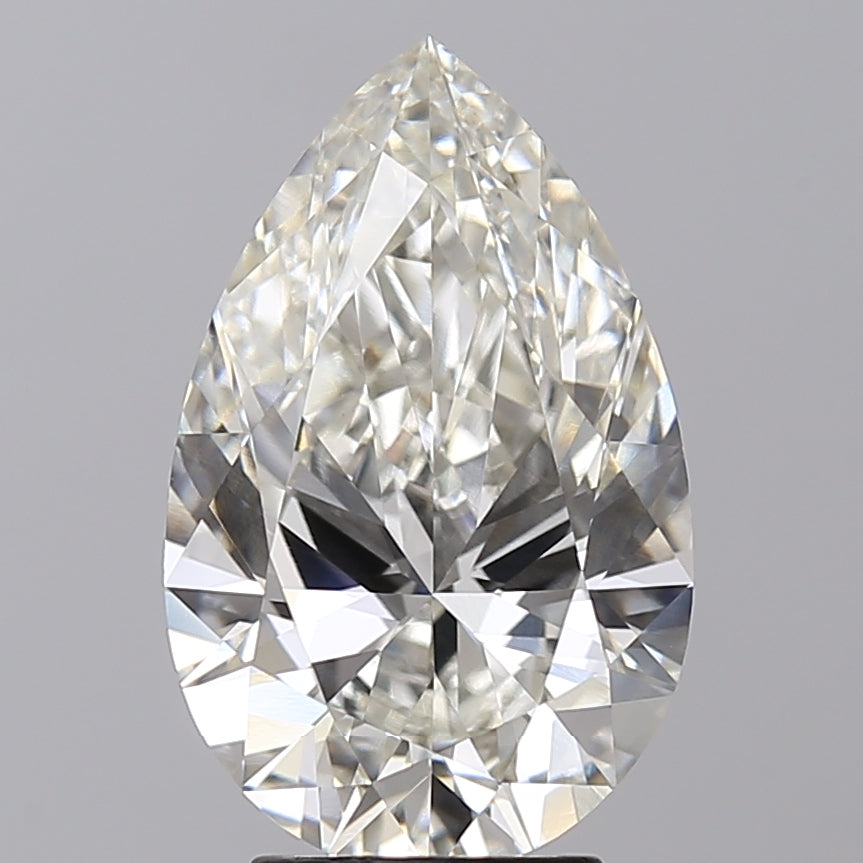 IGI Certified 4.07 CT Pear Cut Lab Grown Diamond - H Color, VVS2 Clarity