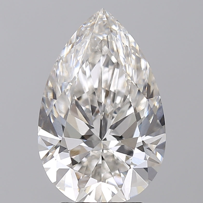 IGI Certified 4.11 CT Pear Cut Lab Grown Diamond - G Color, VVS2 Clarity