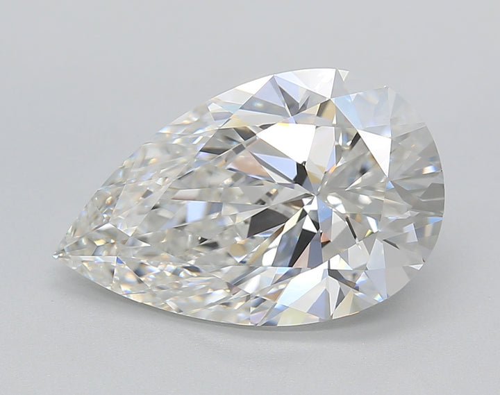 IGI Certified 4.55 CT Pear Cut Lab Grown Diamond - F Color, VVS2 Clarity