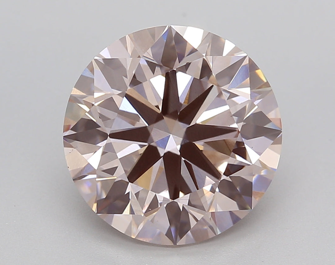IGI Certified 5.02 CT Round Lab-Grown Diamond (VS1 Clarity, Fancy Pink Color)