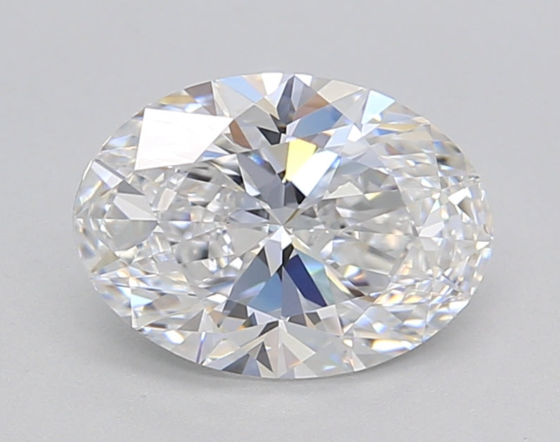 IGI Certified Oval Lab Grown Diamond: 1.50 CT, D Color, VVS2 Clarity