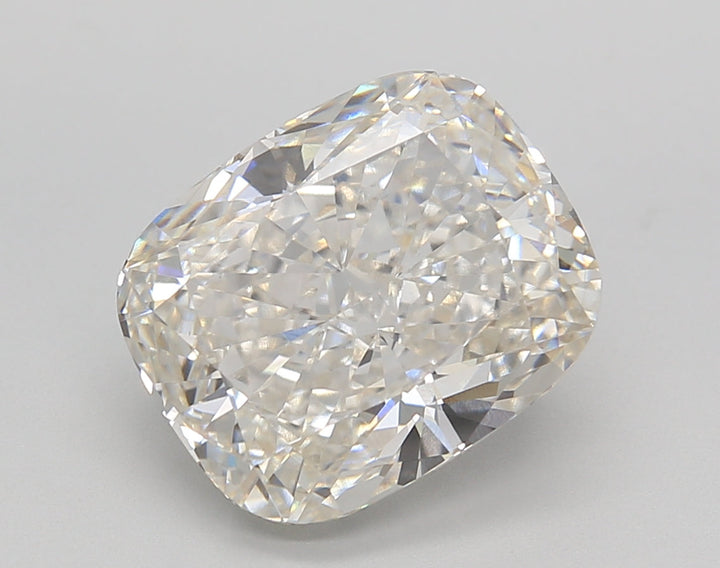 Long Cushion-cut 5.06 ct. CVD diamond from IGI Certified lab, H color, VS1 clarity.