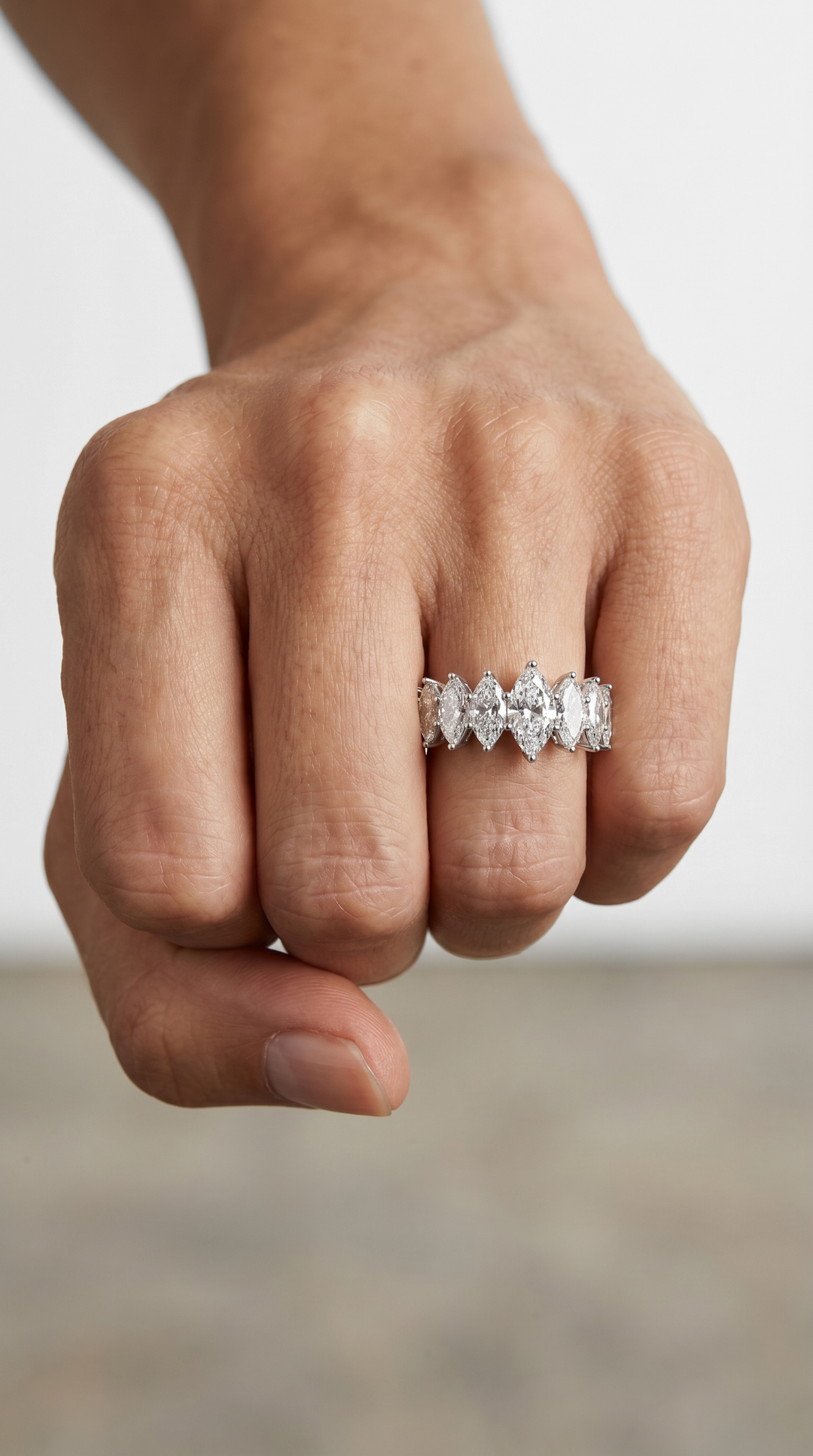 Marquise Half Eternity Ring