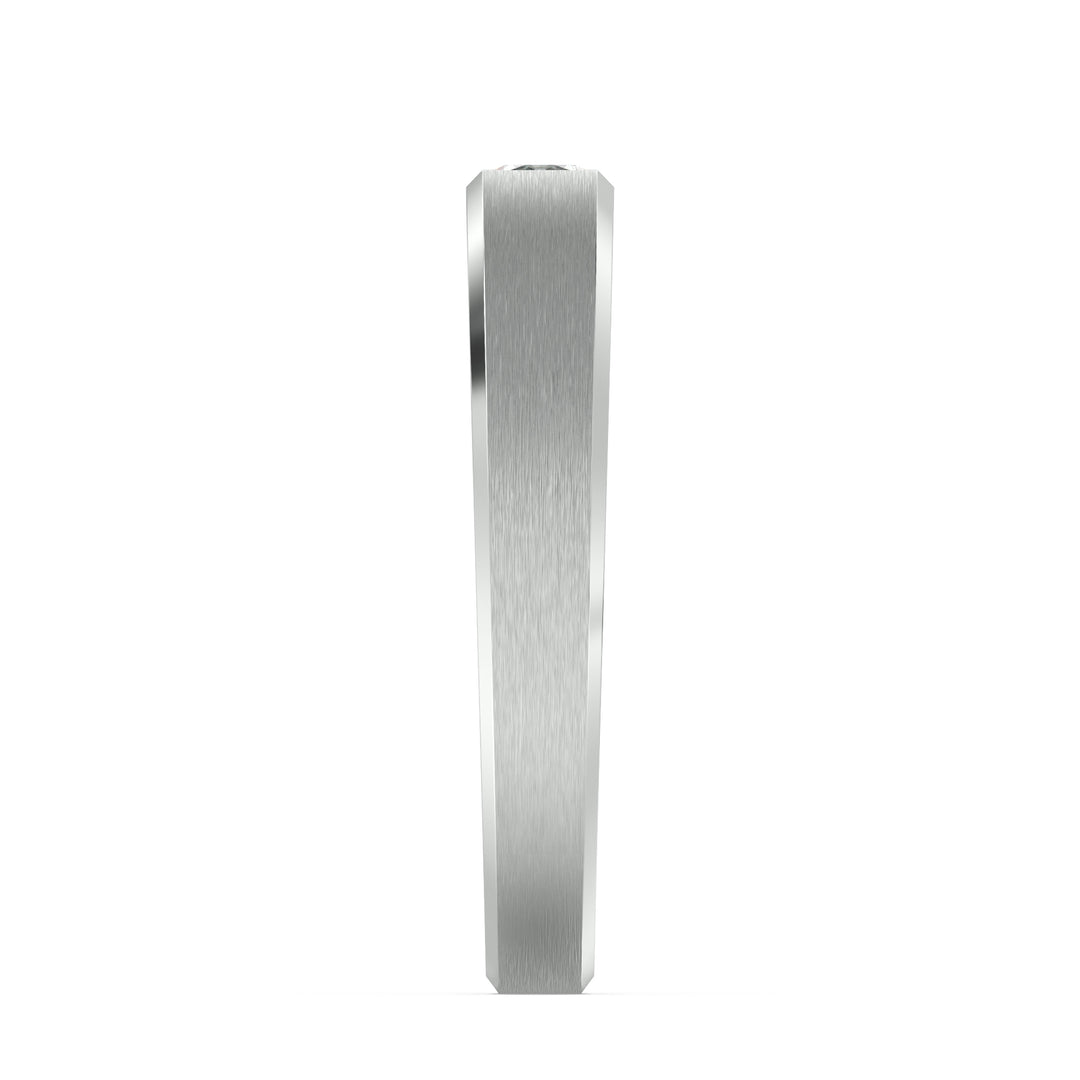 Round Cut Platinum Men&