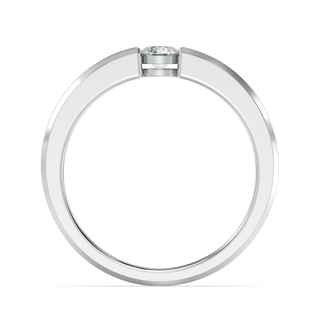 Round Cut Platinum Men&