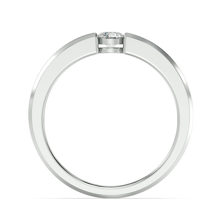 Round Cut Platinum Men&