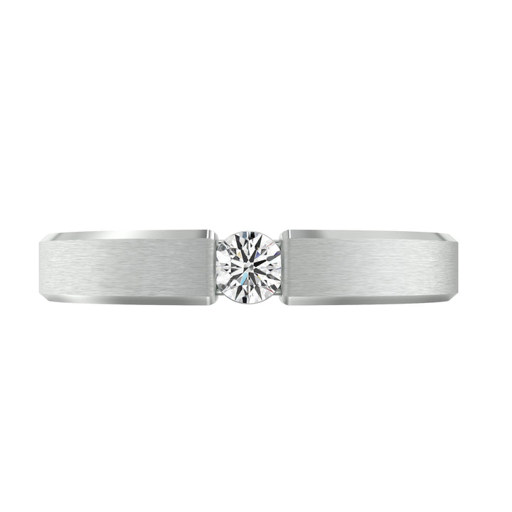 Round Cut Platinum Men&