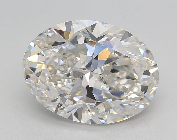 Oval-cut 5.02 ct. CVD diamond from IGI Certified lab, G color, VS1 clarity.