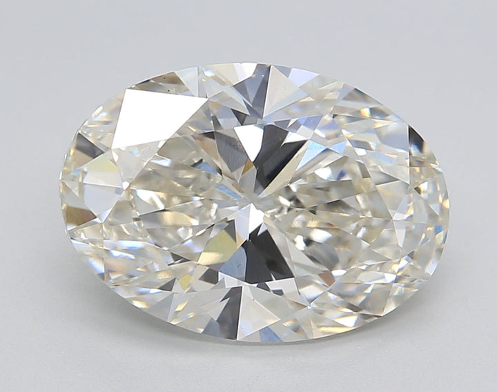 Oval-cut 5.08 ct. CVD diamond from IGI Certified lab, H color, VS1 clarity.