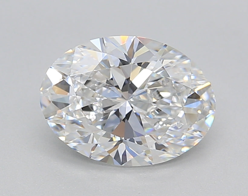 Oval HPHT Diamond: 1.50 ct., D Color, VVS2 Clarity, IGI Certified, EX Polish & Symmetry, No Fluorescence.