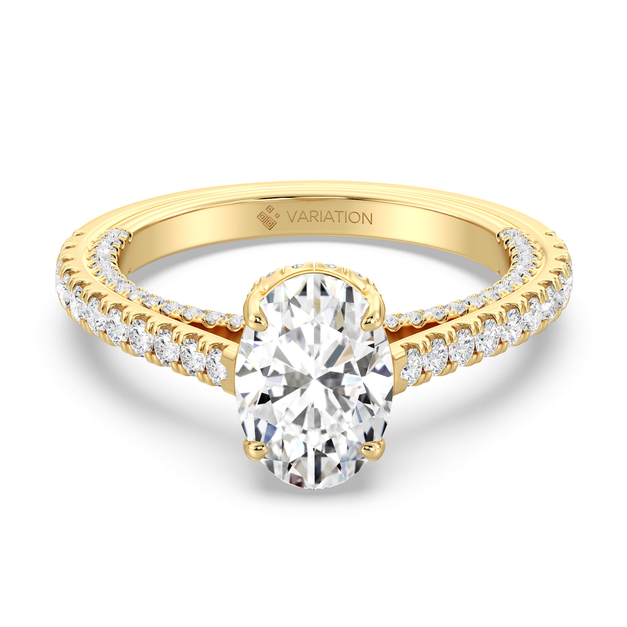 Oval Solitaire Engagement Ring – Variation
