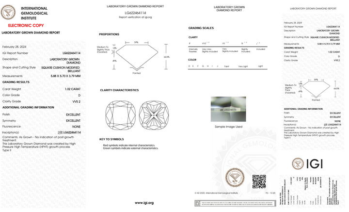 1.02 CT D Farge VVS2 Pute