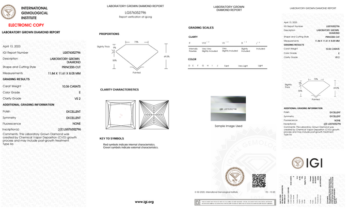 10.06 Ct e Color vs2 Crinces