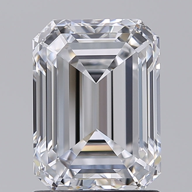 GIA Certified 1.50 CT Emerald Cut Lab Grown Diamond - D Color, VVS2 Clarity.