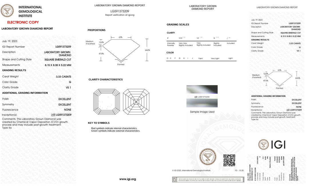 3.33 CT G Renk VS1 SEEMERD KESİM LAB GÜNÜYÜRÜLÜĞÜ - IGI Sertifikalı