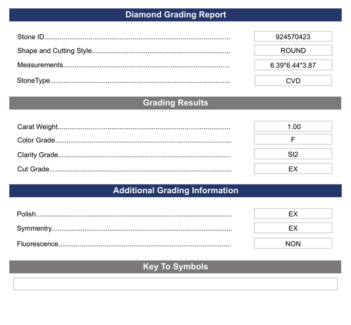 1.0 ct f color SI2 Round Cut Man.mond -bulty Pramext - Variation معتمد