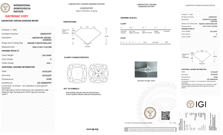 1.04 CT D Farge VVS1 Pute