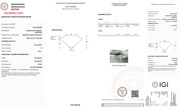 1.06 CT D Farge VVS1 Pute