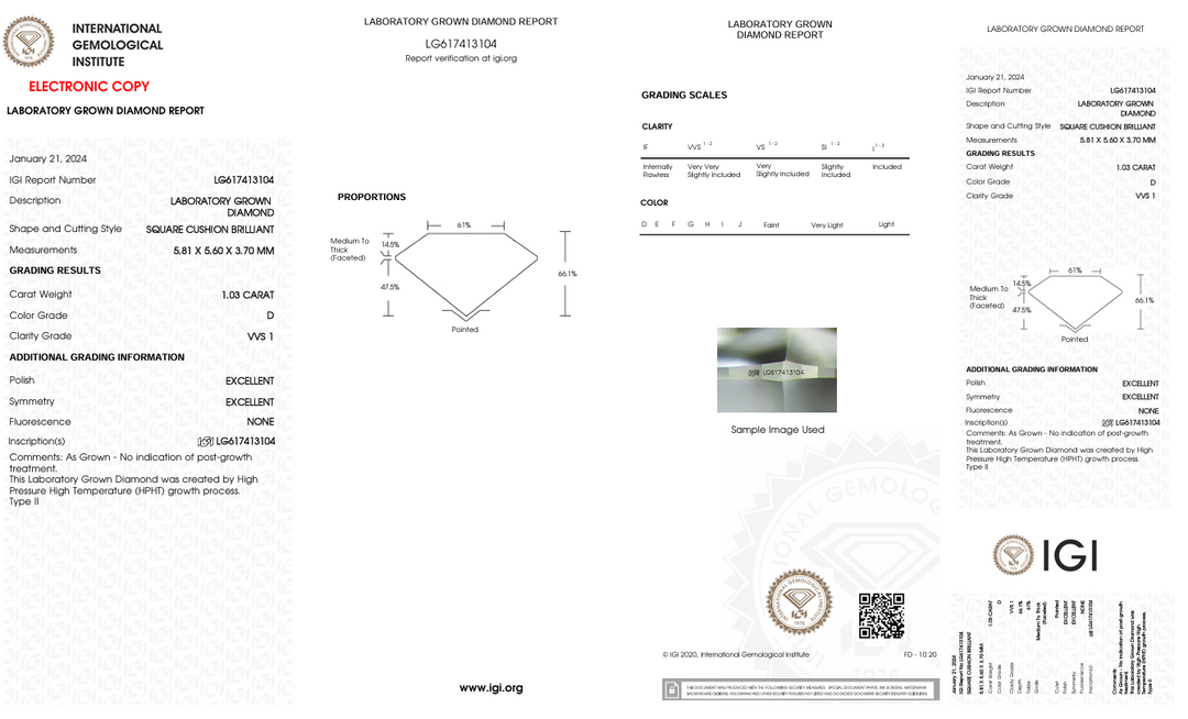 1.03 CT D Farge VVS1 Pute