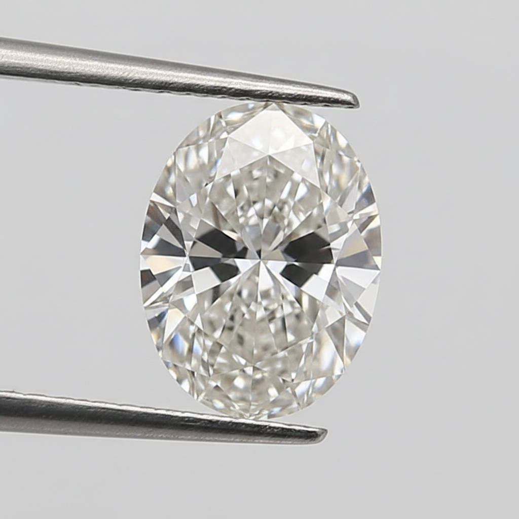 1,05 karaat ovaal geslepen laboratoriumdiamant, VS1/H