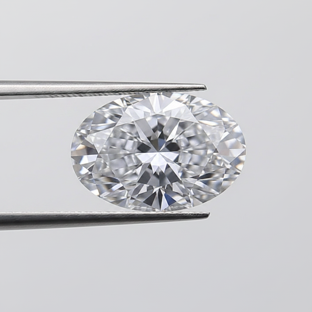 0,99 Karat ovaler, im Labor gezüchteter Diamant, VVS1/E