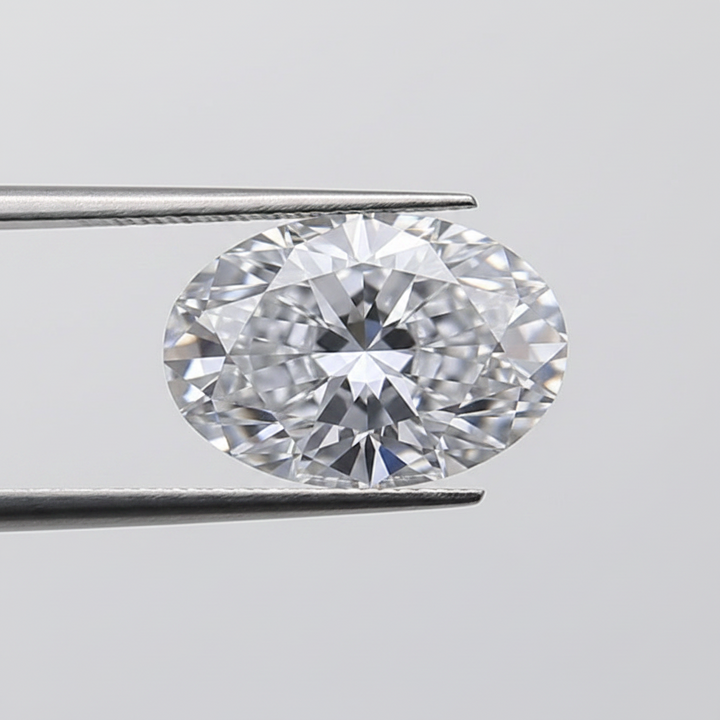 0,99 Karat ovaler, im Labor gezüchteter Diamant, VVS1/E