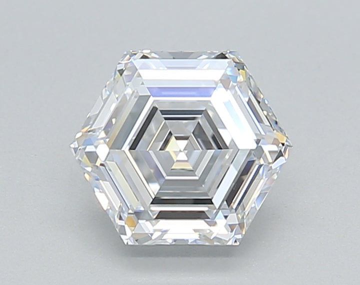 1.11 CT D Color VVS1 шестикутній вирізаний лабораторний діамант - сертифікований IGI