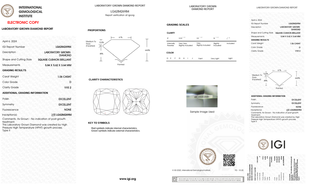 1.06 CT D Farge VVS2 Pute