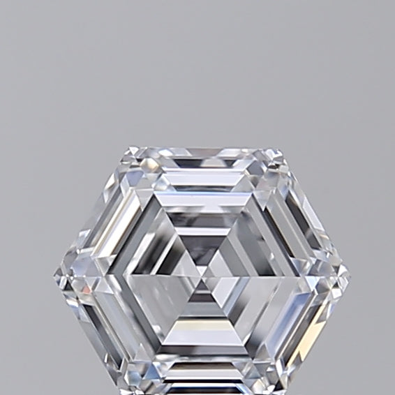 1.05 CT D Color VVS1 Hexagonal Cut Lab -odlad diamant - IGI -certifierad