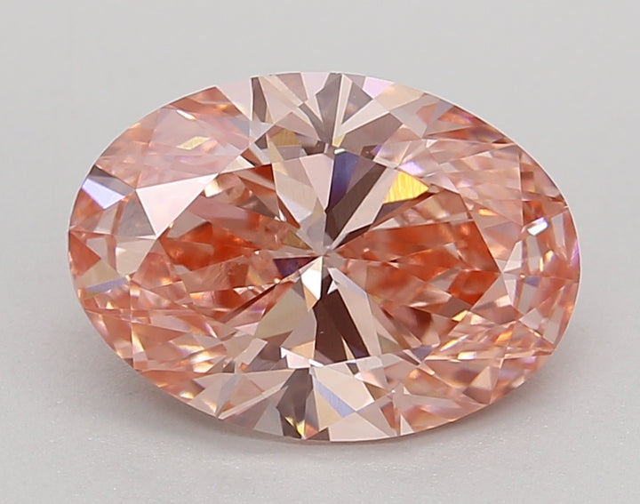 2.71 CT mewah warna merah muda VIVID VVS2 Oval Cut Lab -Grown Diamond - IGI Certified