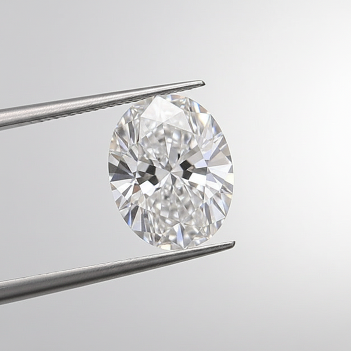 Diamante cultivado en laboratorio de talla ovalada de 1,15 quilates, VVS2/E