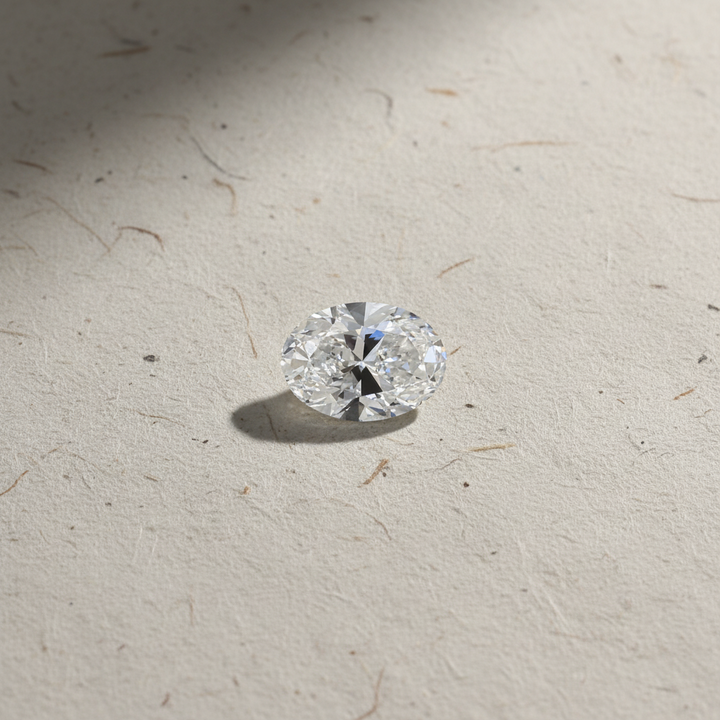 1,02 karaat ovaal geslepen laboratoriumdiamant, VVS2/D