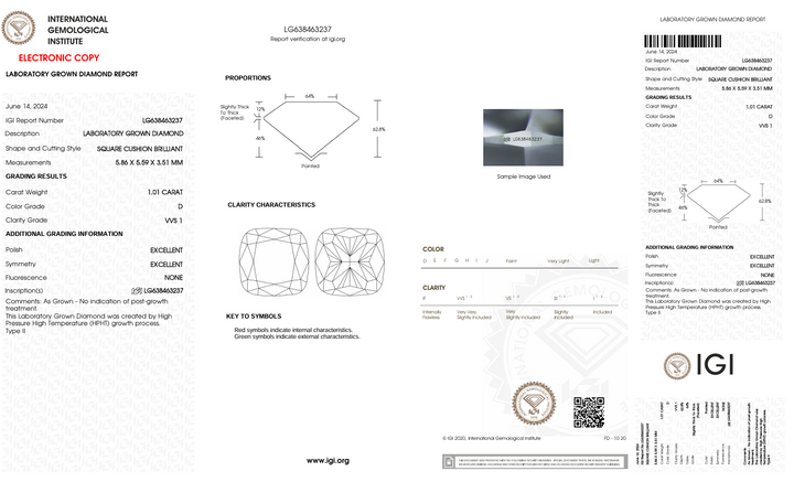 1.01 CT D Farge VVS1 Pute