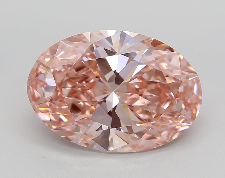 5.23 CT Fancy Vivid Pink Color VS1 Oval Cut Progned Diamond - IGI معتمد