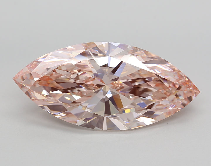 10.21 CT Fancy Intense Pink Color Vs1 Marquise Cut Lab Roushed Diamond - IGI сертифицирован