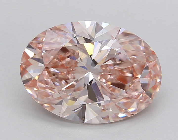 3.02 CT Fancy Fancy Pink Color VS2 Oval Cut Back -bolly - IGI معتمد