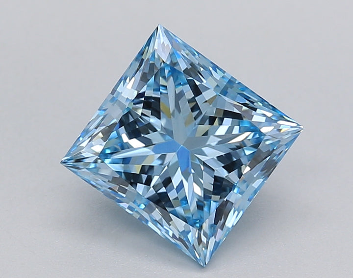 2.2 CT Fancy Vivid Blue Color vs1 Princess Cut Cut Lab -вирощений Diamond - IGI сертифікований