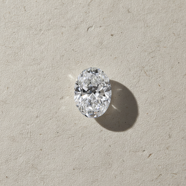 1,02 karaat ovaal geslepen laboratoriumdiamant, VVS2/D
