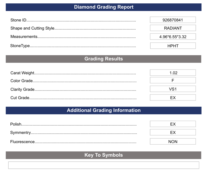 1.02 CT F COLOR VS1 CREANIAN CUT CUT DIAMONDLOAD DIAMOND - וריאציה מוסמך